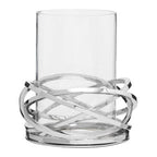 Small Silver Finish Candle Holder | Luna Twist