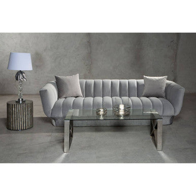 Large Silver Finish Candle Holder | Luna Twist