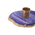 Blue and Gold Candle Holder | Bowerbird Agata