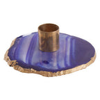 Blue and Gold Candle Holder | Bowerbird Agata