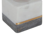 White and Grey Marble Tealight Holder | Kira