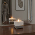 White and Grey Marble Tealight Holder | Kira