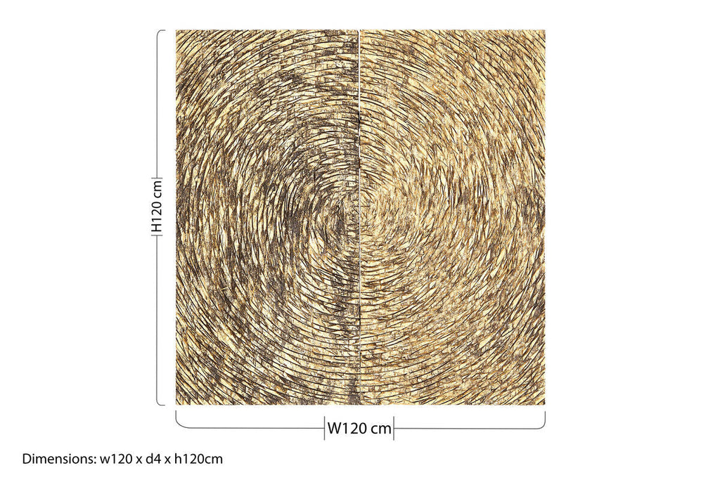 Wood Carving Gold Finish Wall Art | Modello