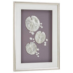 Silver Leaf Design Wall Art with Wooden Frame | Nason