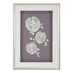 Silver Leaf Design Wall Art with Wooden Frame | Nason