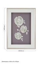 Silver Leaf Design Wall Art with Wooden Frame | Nason