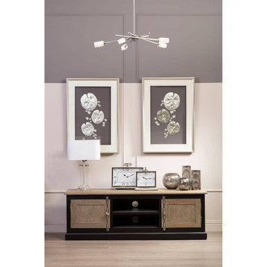 Silver Leaf Design Framed Wall Art | Nason