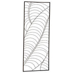 Small Black Metal Frame Leaf Design Wall Art | Trento