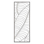 Small Black Metal Frame Leaf Design Wall Art | Trento