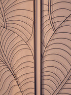 Small Black Metal Frame Leaf Design Wall Art | Trento