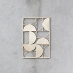 Gold Finish Semicircle Design Wall Art | Trento