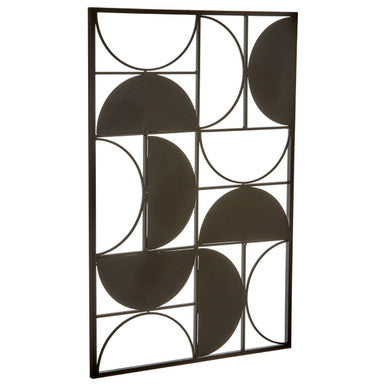 Black Finish Semicircle Design Wall Art | Trento