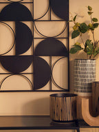 Black Finish Semicircle Design Wall Art | Trento