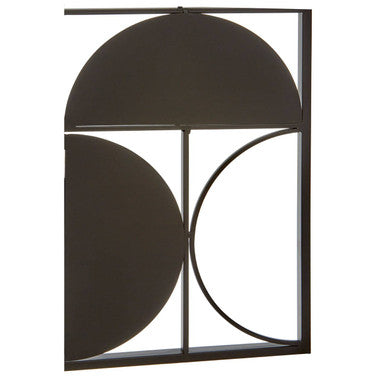 Black Finish Semicircle Design Wall Art | Trento