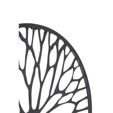 Large Black Metal Floral Design Wall Art | Trento