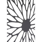 Large Black Metal Floral Design Wall Art | Trento