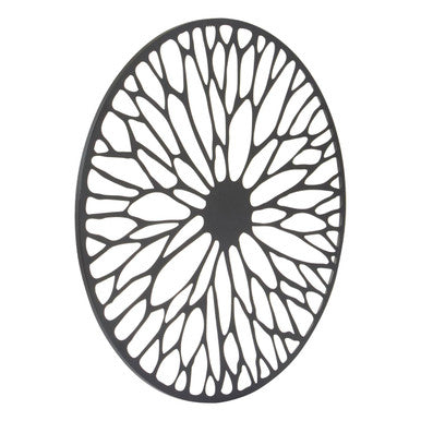 Medium Black Frame Floral Design Wall Art | Trento