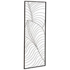 Large Black Leaf Design Wall Art | Trento