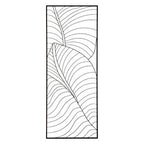 Large Black Leaf Design Wall Art | Trento