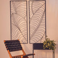 Large Black Leaf Design Wall Art | Trento
