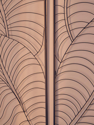 Large Black Leaf Design Wall Art | Trento