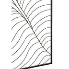 Large Black Leaf Design Wall Art | Trento