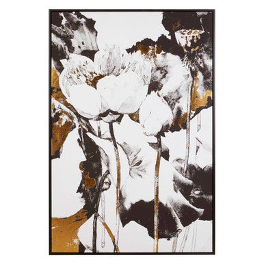 Floral and Metallic Wall Art | Astratto