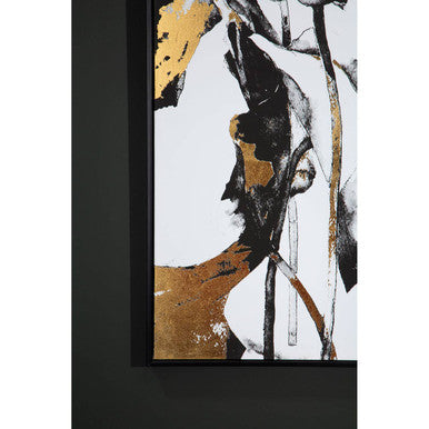 Floral and Metallic Wall Art | Astratto