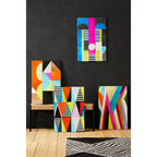 Genuine Leather Multicolour Wall Art | Safira