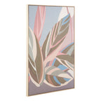 Pastel Leaves Canvas Wall Art | Astratto