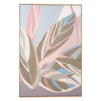Pastel Leaves Canvas Wall Art | Astratto