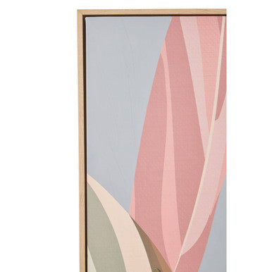 Pastel Leaves Canvas Wall Art | Astratto