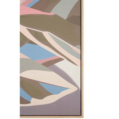 Pastel Leaves Canvas Wall Art | Astratto