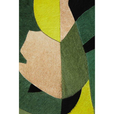 Botanical Hair on Leather Patchwork Wall Art | Safira