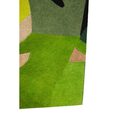 Botanical Hair on Leather Patchwork Wall Art | Safira