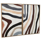 Set of Two Multi Coloured Abstract Wall Art | Astratto