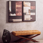 Set of 2 Geometric Abstract Canvas Wall Art | Astratto