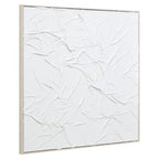 White Hand Painted Sculptural Fabric Wall Art | Astratto