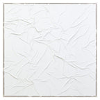 White Hand Painted Sculptural Fabric Wall Art | Astratto
