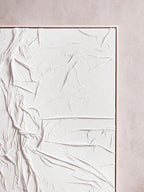 White Hand Painted Sculptural Fabric Wall Art | Astratto