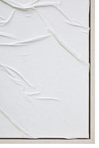 White Hand Painted Sculptural Fabric Wall Art | Astratto