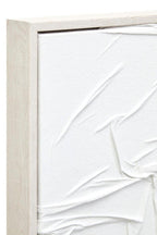 White Hand Painted Sculptural Fabric Wall Art | Astratto