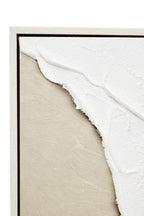 Canvas Natural and White Textured Plaster Wall Art | Astratto
