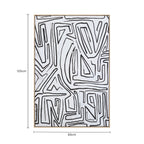 Abstract Black and Cream Textured Wall Art | Astratto