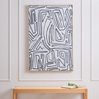 Abstract Black and Cream Textured Wall Art | Astratto