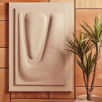 3D Cream Wall Art | Astratto