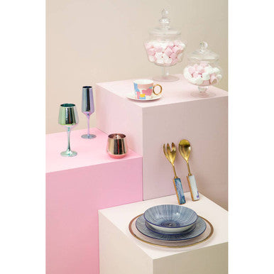 Blue Warm Metallic Serving Set | Bowerbird Agata
