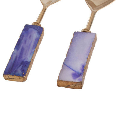Blue Warm Metallic Serving Set | Bowerbird Agata