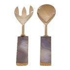 Grey and Gold Serving Set | Bowerbird Agata