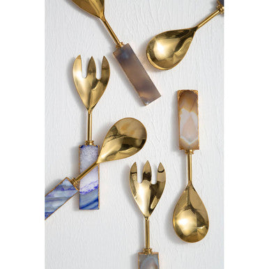 Grey and Gold Serving Set | Bowerbird Agata